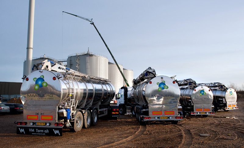 Picture 2 - Trucks delivering  biomass to the plant