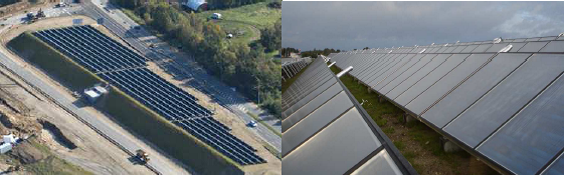 Picture 3+4 - The solar  thermal collector field  of 3,000 m²