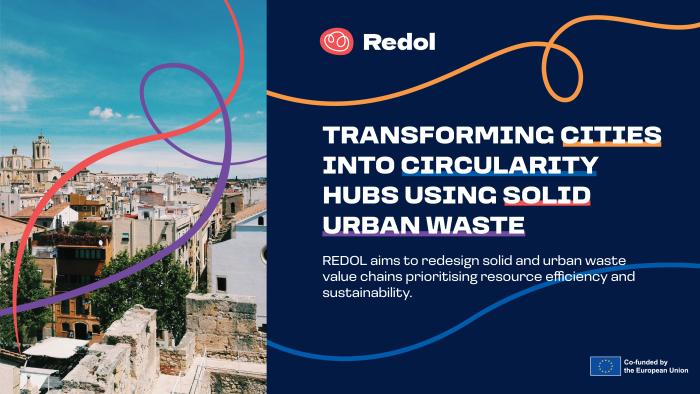 Info poster transforming cities into circulatity from REDOL