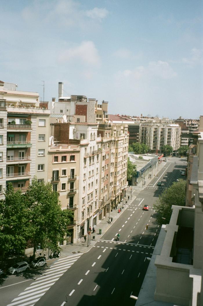 Barcelona street and buildings